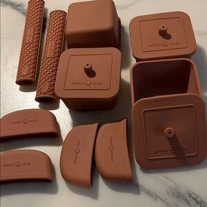 Silicone Kitchen Utensil Set - Brown